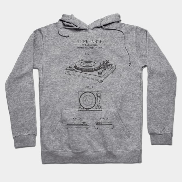 TURNTABLE patent Hoodie by Dennson Creative